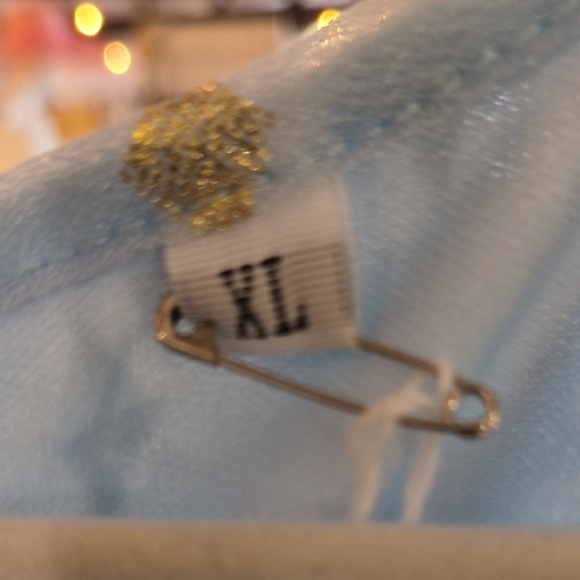 Princess Inspired Blue and Gold Dress - Picture 7 of 12